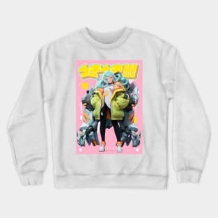 うきうき Ukiuki Girl - Be Proud Selection | Anime Manga Cute Pop Art Design | PROUD OTAKU Crewneck Sweatshirt